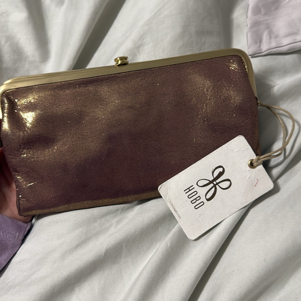 HOBO Metallic Brown Clutch